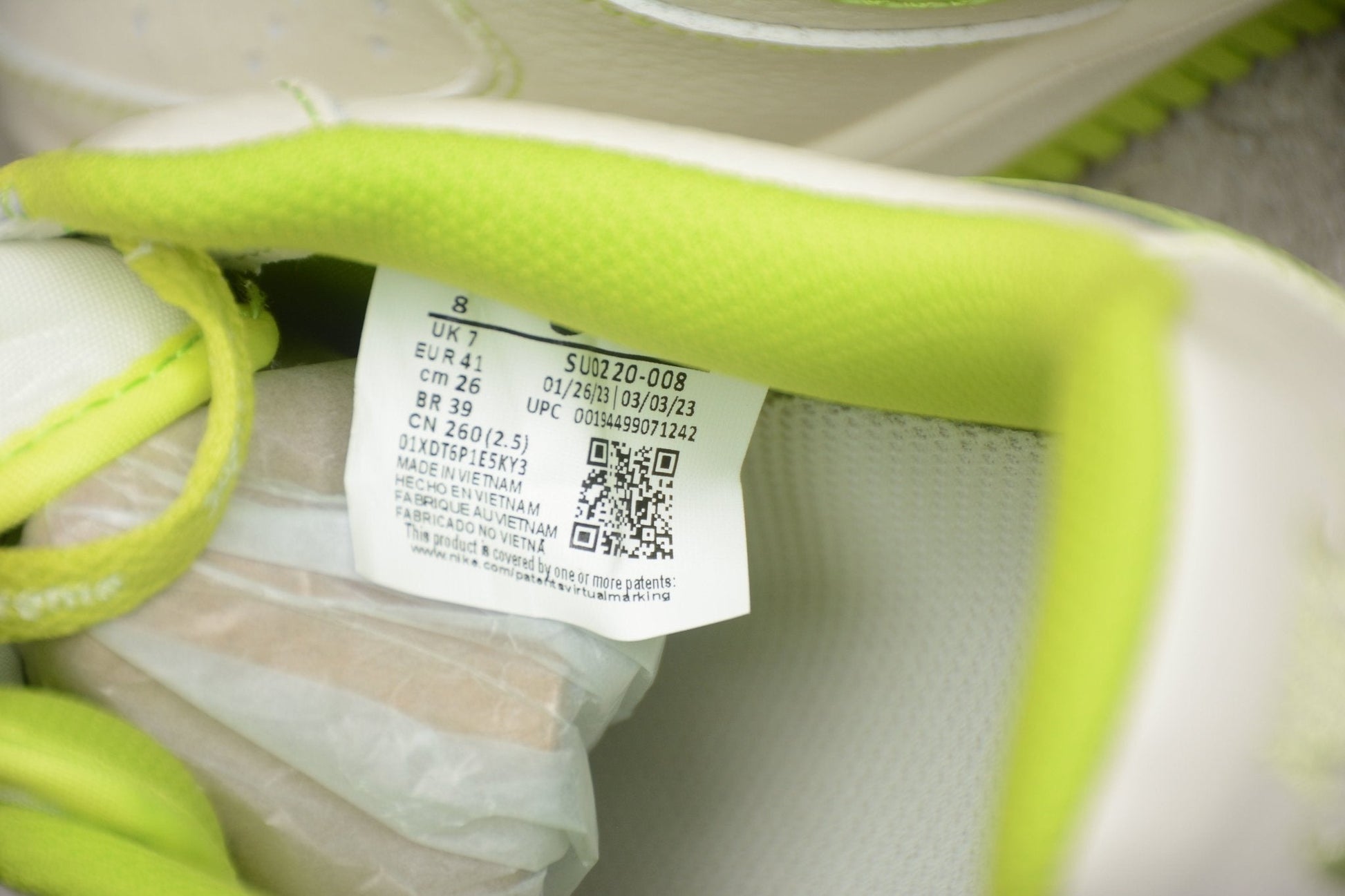 Fabrika Supply Air Force 1 ’07 White / Lime Green | sapatilhas Sole Rua