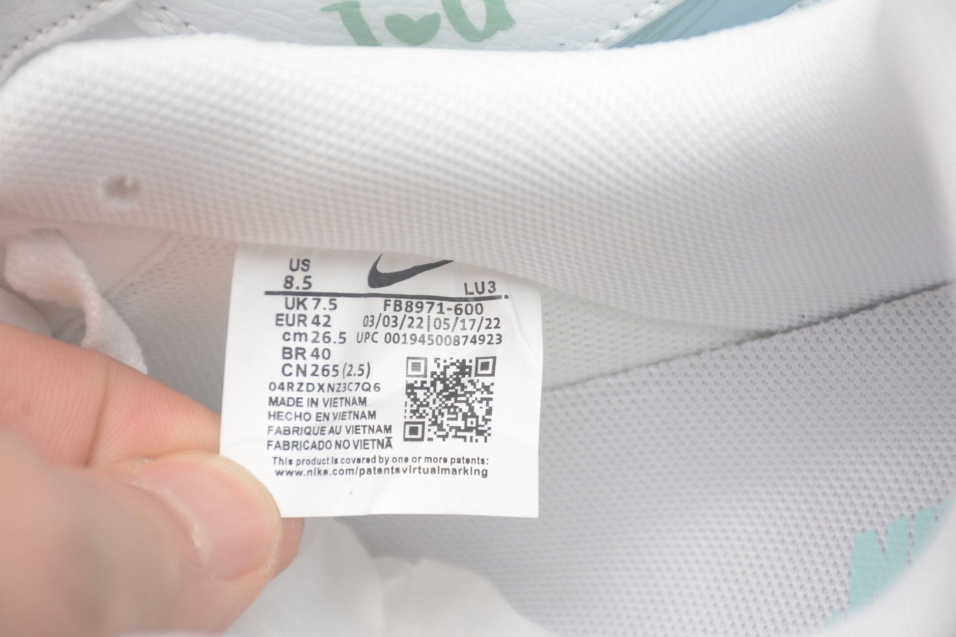 Fabrika Supply Air Force 1 ’07 White / Sky Blue | sapatilhas Sole Rua