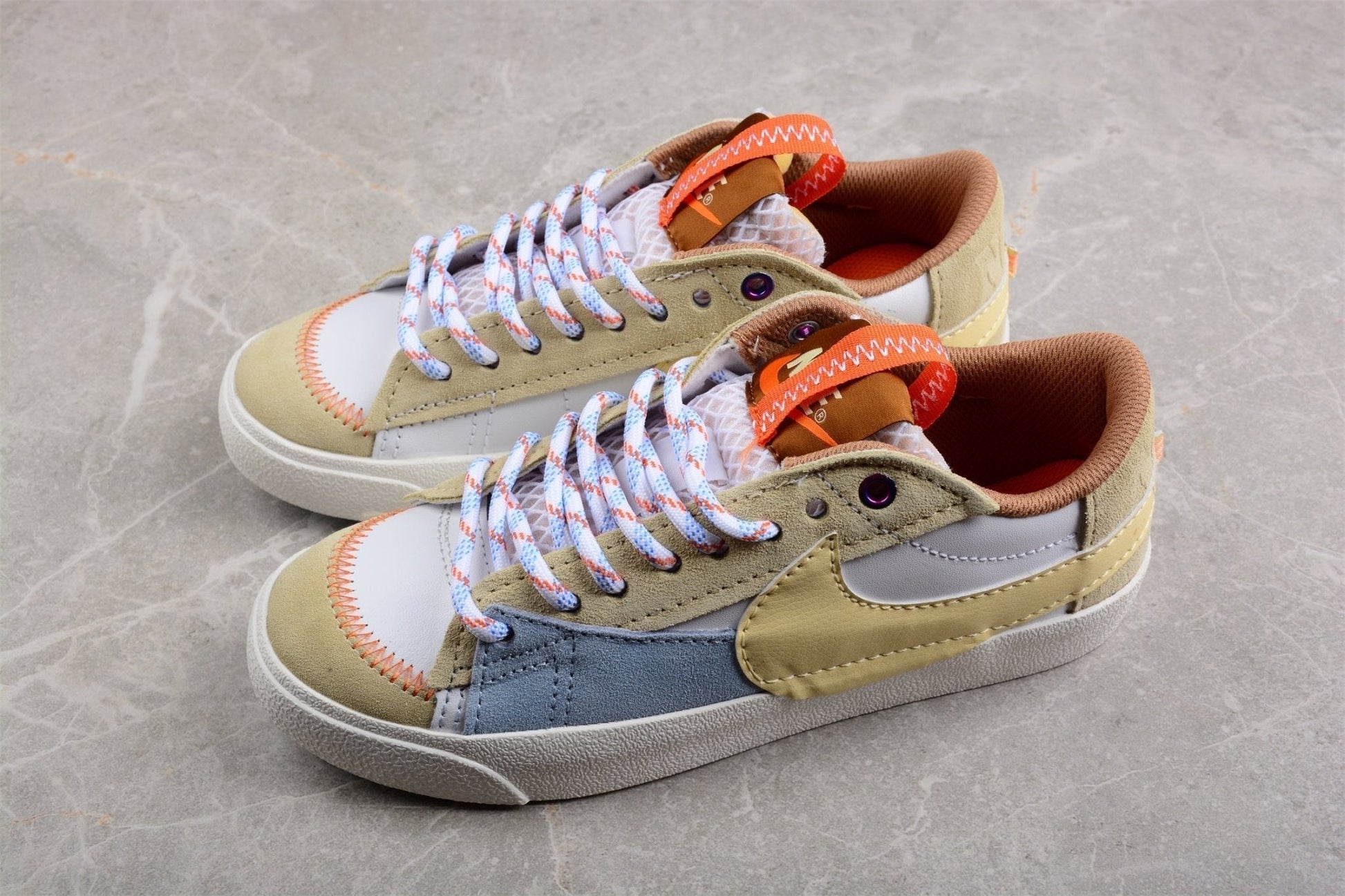 Fabrika Supply Blazer Low ’77 Beige / Blue / White | sapatilhas Sole Rua