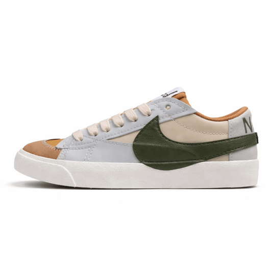 Fabrika Supply Blazer Low ’77 Beige / Olive Green | sapatilhas Sole Rua