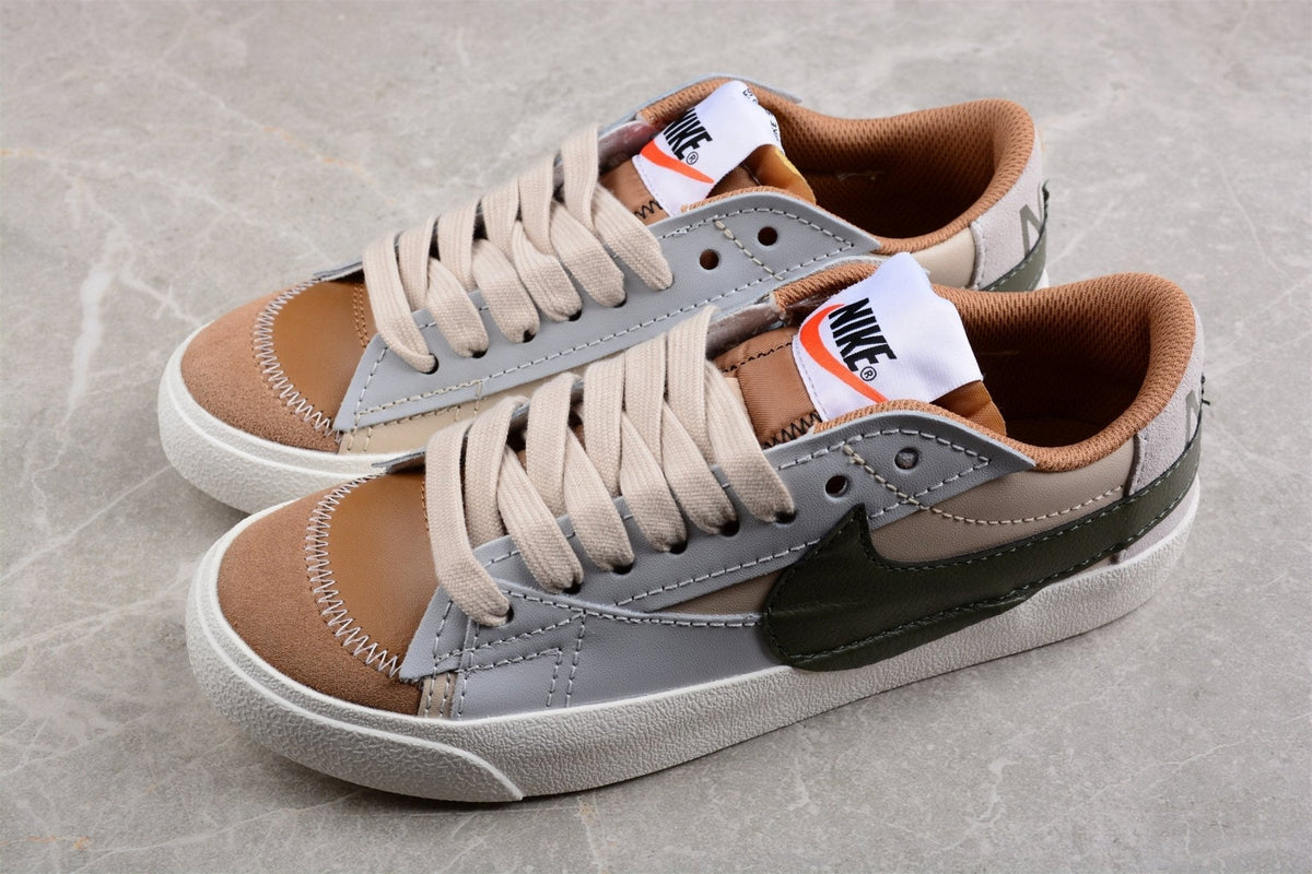 Fabrika Supply Blazer Low ’77 Beige / Olive Green | sapatilhas Sole Rua