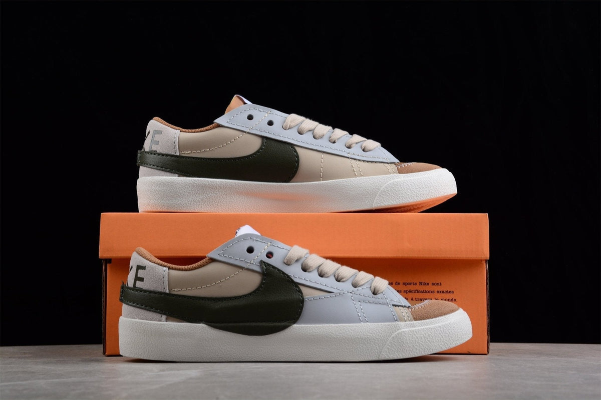 Fabrika Supply Blazer Low ’77 Beige / Olive Green | sapatilhas Sole Rua