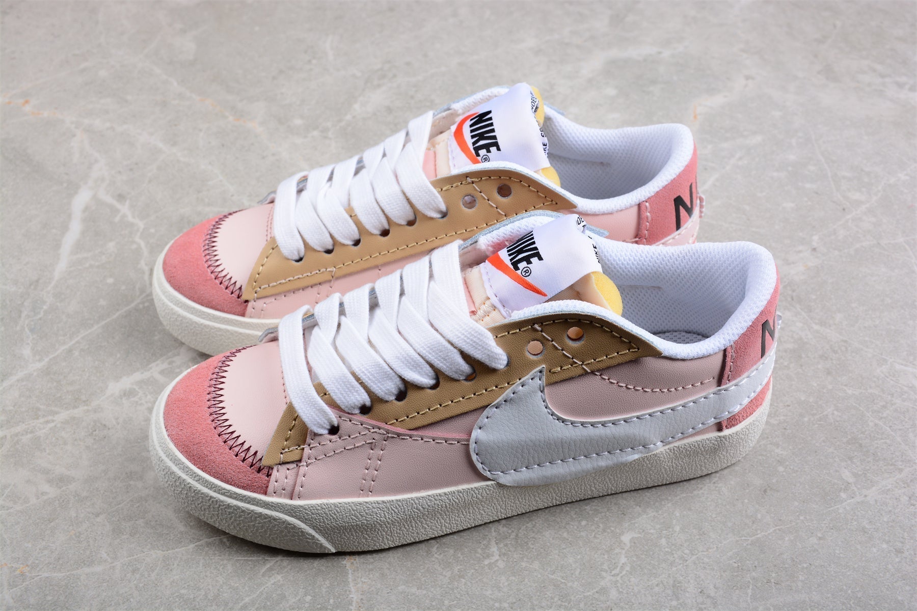 Fabrika Supply Blazer Low ’77 Pink / Beige / White | sapatilhas Sole Rua