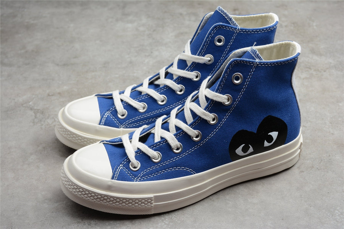 Fabrika Supply Comme des Garçons Play Chuck 70 HI Platform Blue | sapatilhas Sole Rua