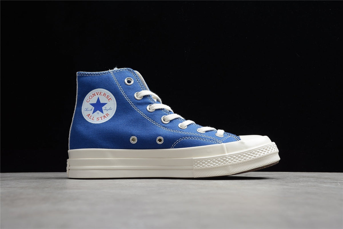 Fabrika Supply Comme des Garçons Play Chuck 70 HI Platform Blue | sapatilhas Sole Rua