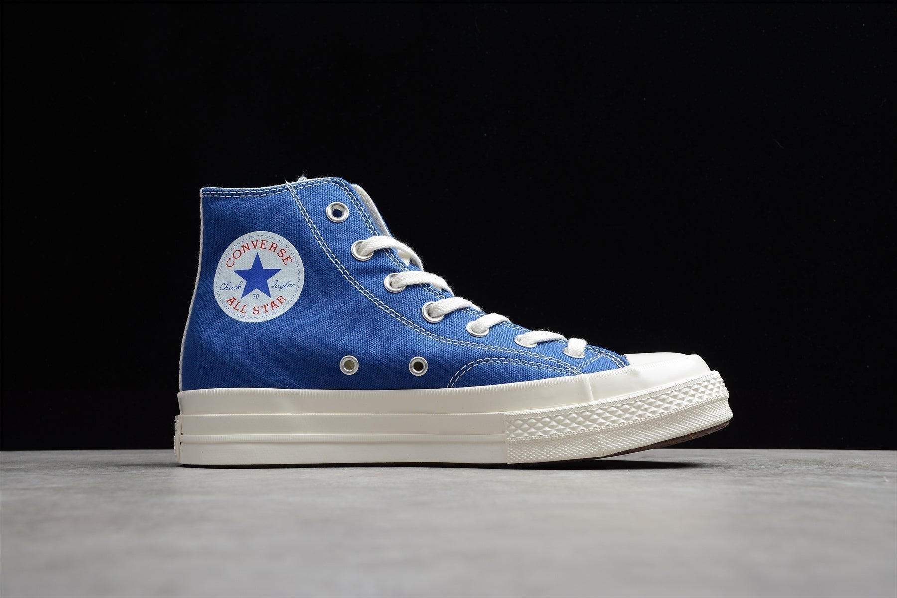Fabrika Supply Comme des Garçons Play Chuck 70 HI Platform Blue | sapatilhas Sole Rua