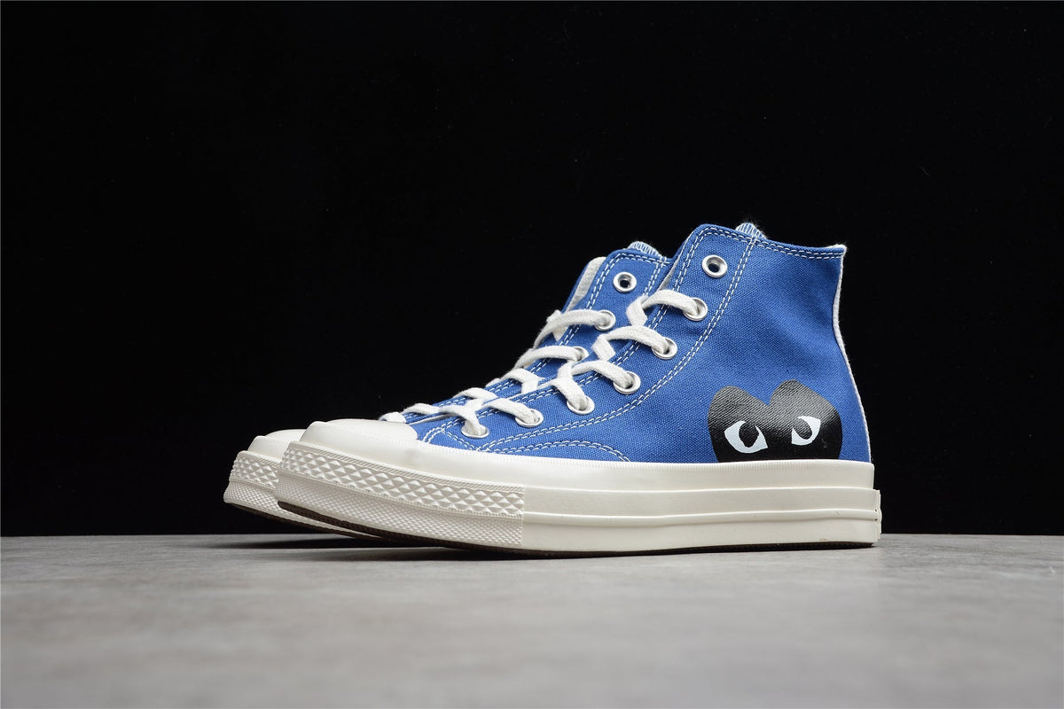 Fabrika Supply Comme des Garçons Play Chuck 70 HI Platform Blue | sapatilhas Sole Rua