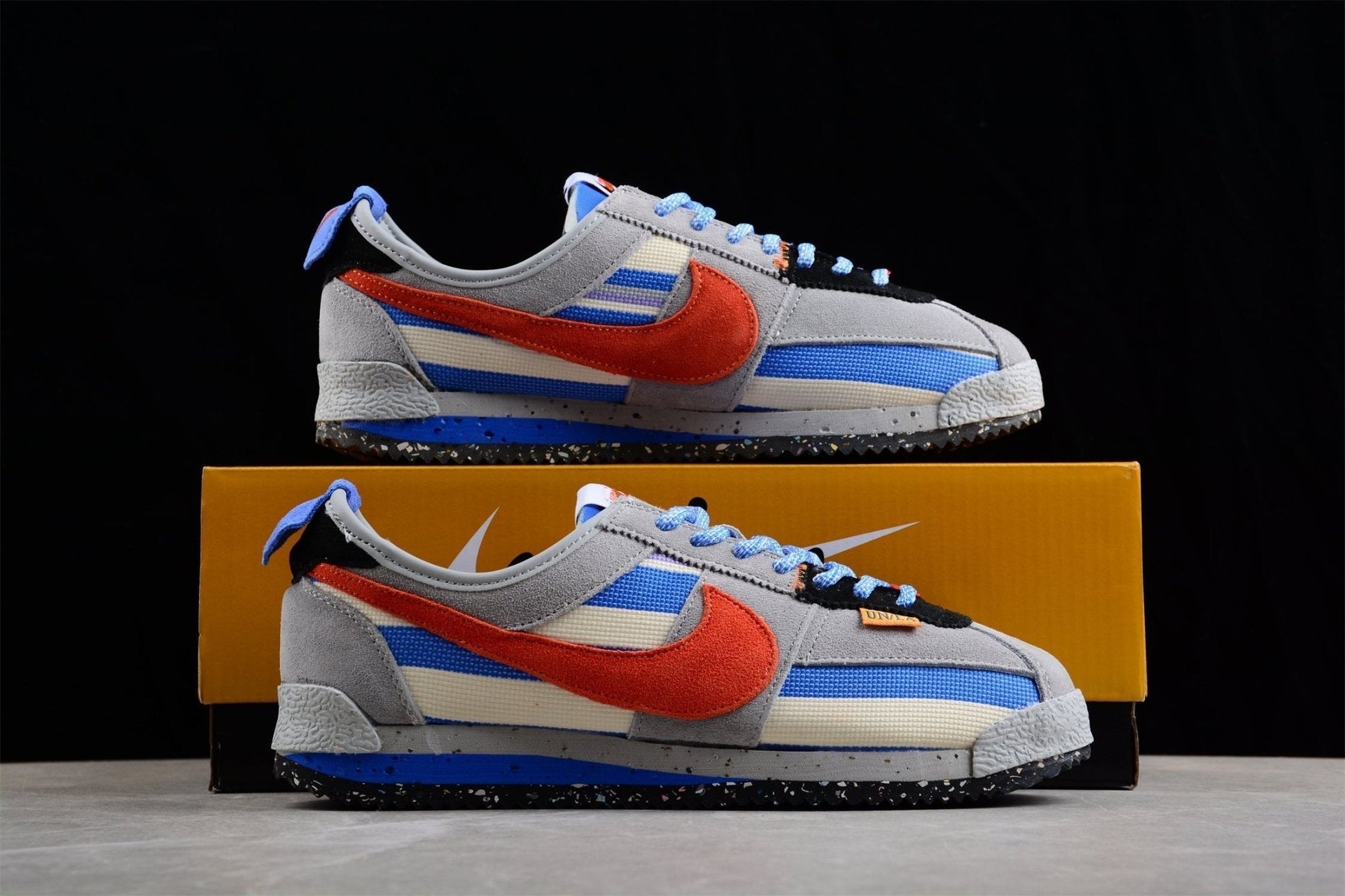 Essenza Rosa Cortez SP “Union LA” Grey / Blue / Red | sapatilhas Sole Rua