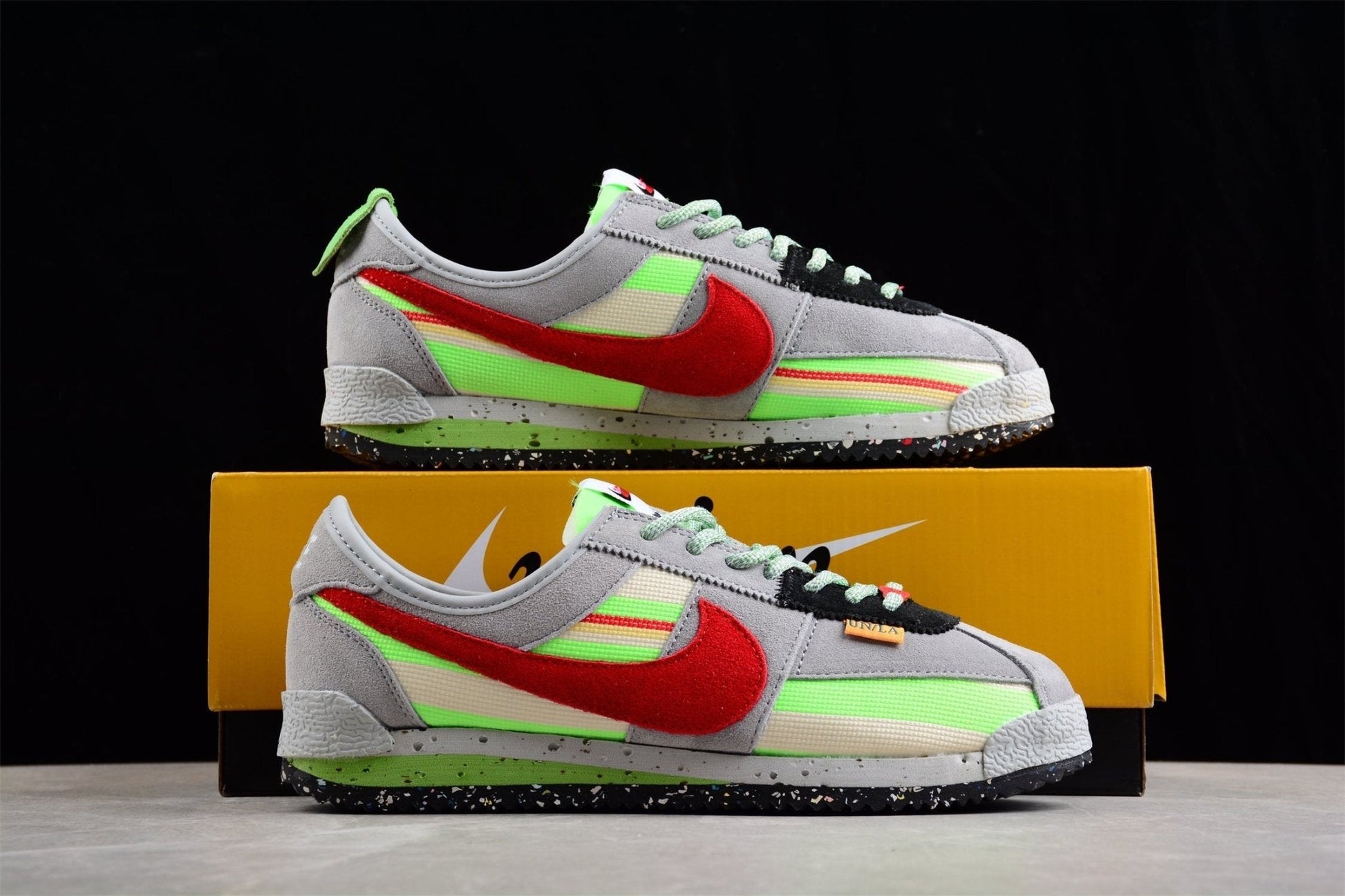 Fabrika Supply Cortez SP “Union LA” Grey / Green / Red | sapatilhas Sole Rua