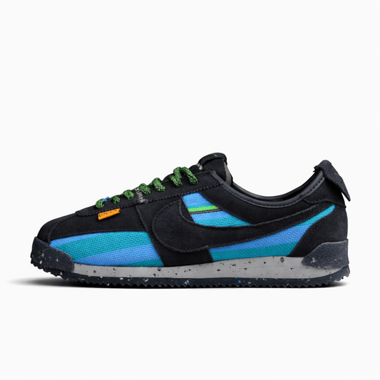 Essenza Rosa Cortez x Union LA Black / Blue / Green | sapatilhas Sole Rua