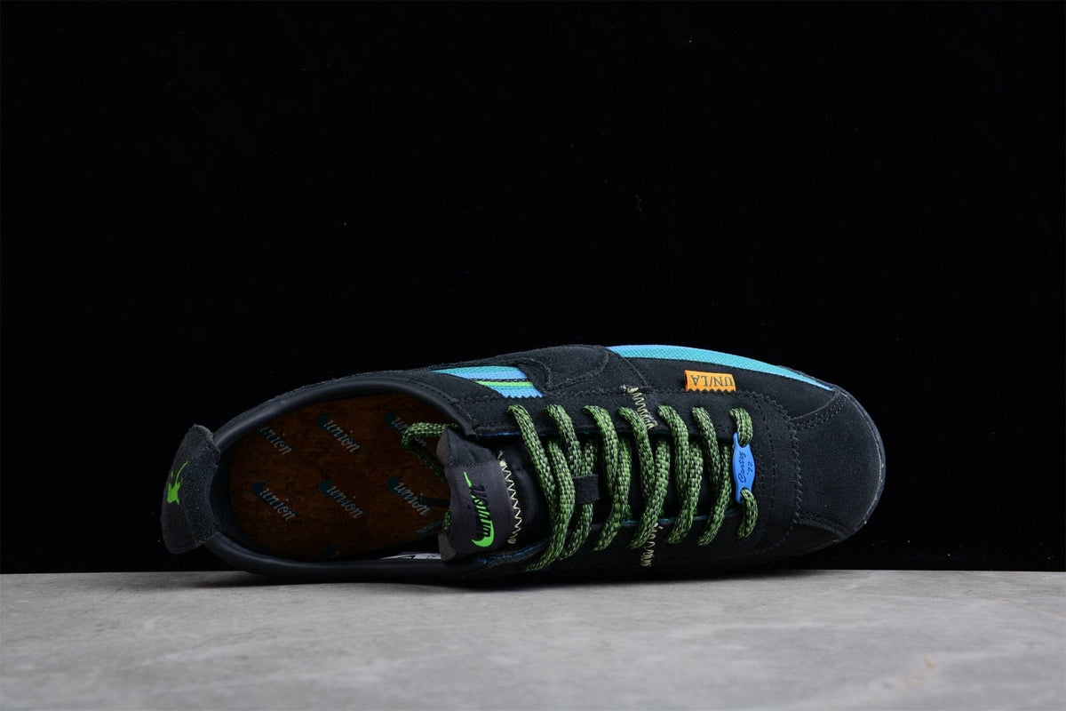 Essenza Rosa Cortez x Union LA Black / Blue / Green | sapatilhas Sole Rua