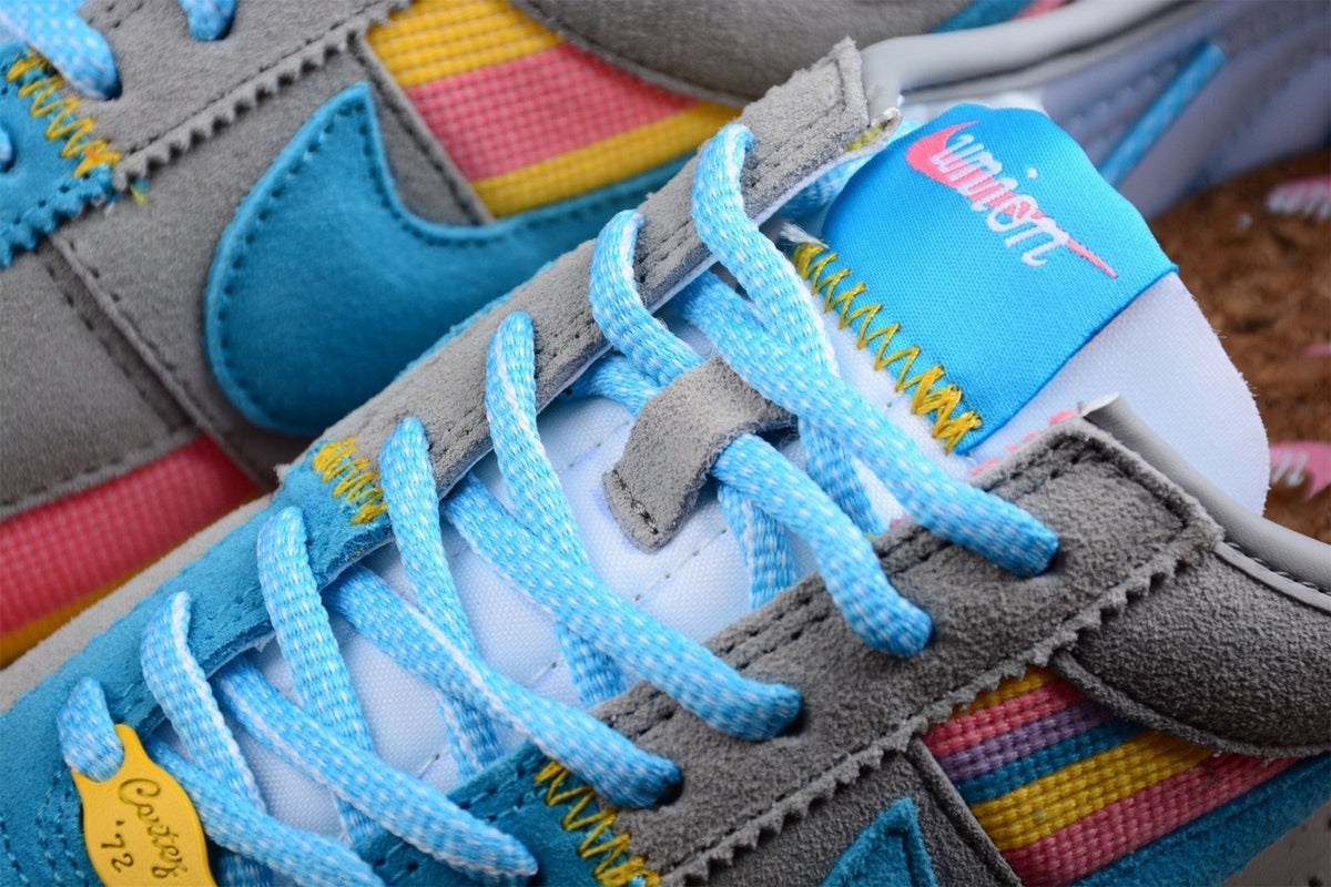 Essenza Rosa Cortez x Union LA Grey / Blue / Yellow / Pink | sapatilhas Sole Rua