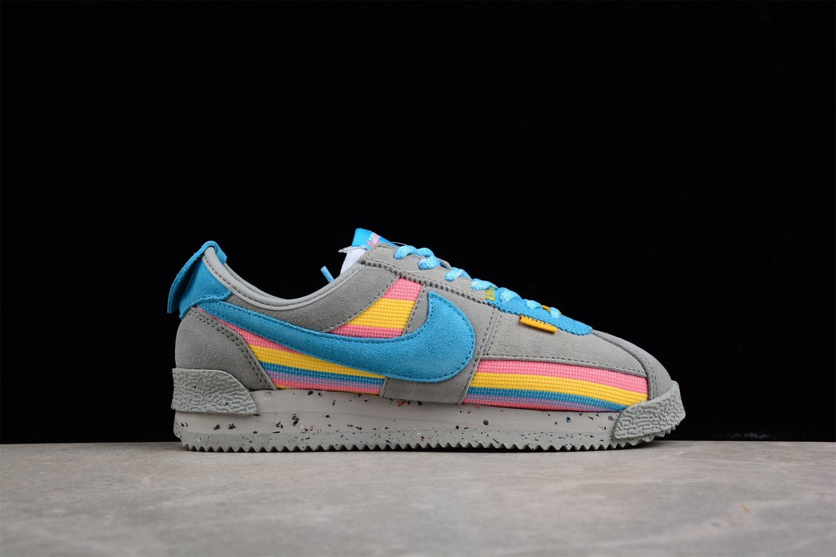 Essenza Rosa Cortez x Union LA Grey / Blue / Yellow / Pink | sapatilhas Sole Rua