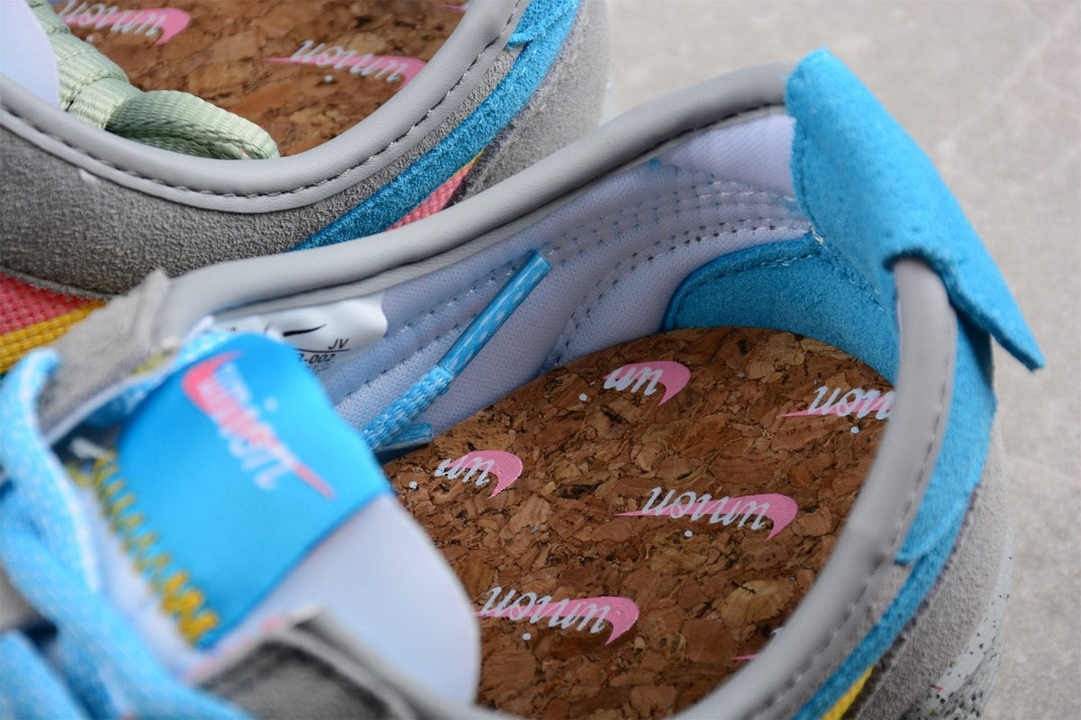 Essenza Rosa Cortez x Union LA Grey / Blue / Yellow / Pink | sapatilhas Sole Rua