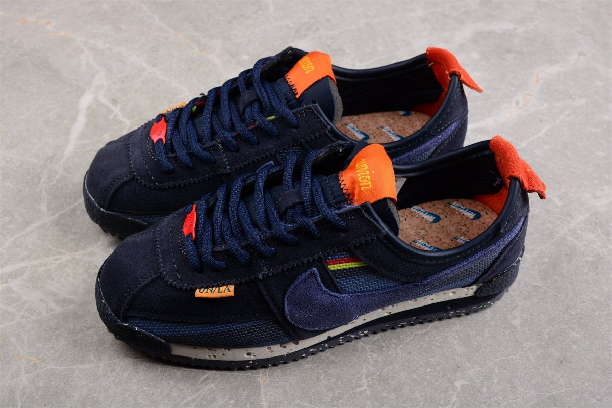 Essenza Rosa Cortez x Union LA Navy / Orange | sapatilhas Sole Rua