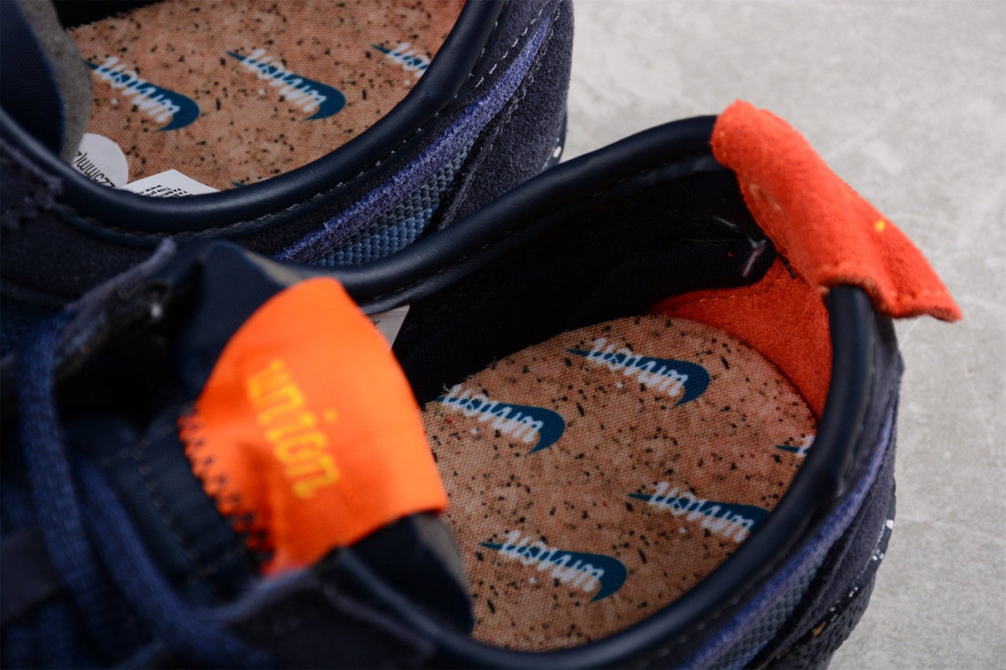 Essenza Rosa Cortez x Union LA Navy / Orange | sapatilhas Sole Rua