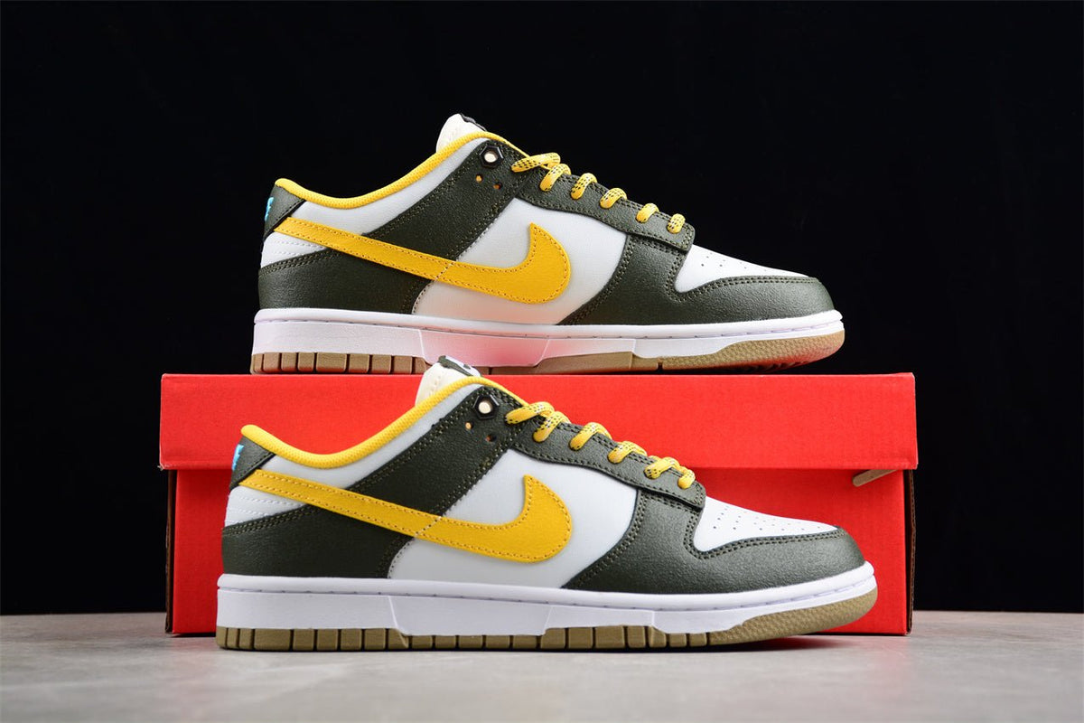 Essenza Rosa Dunk Low White / Green / Yellow | sapatilhas Sole Rua