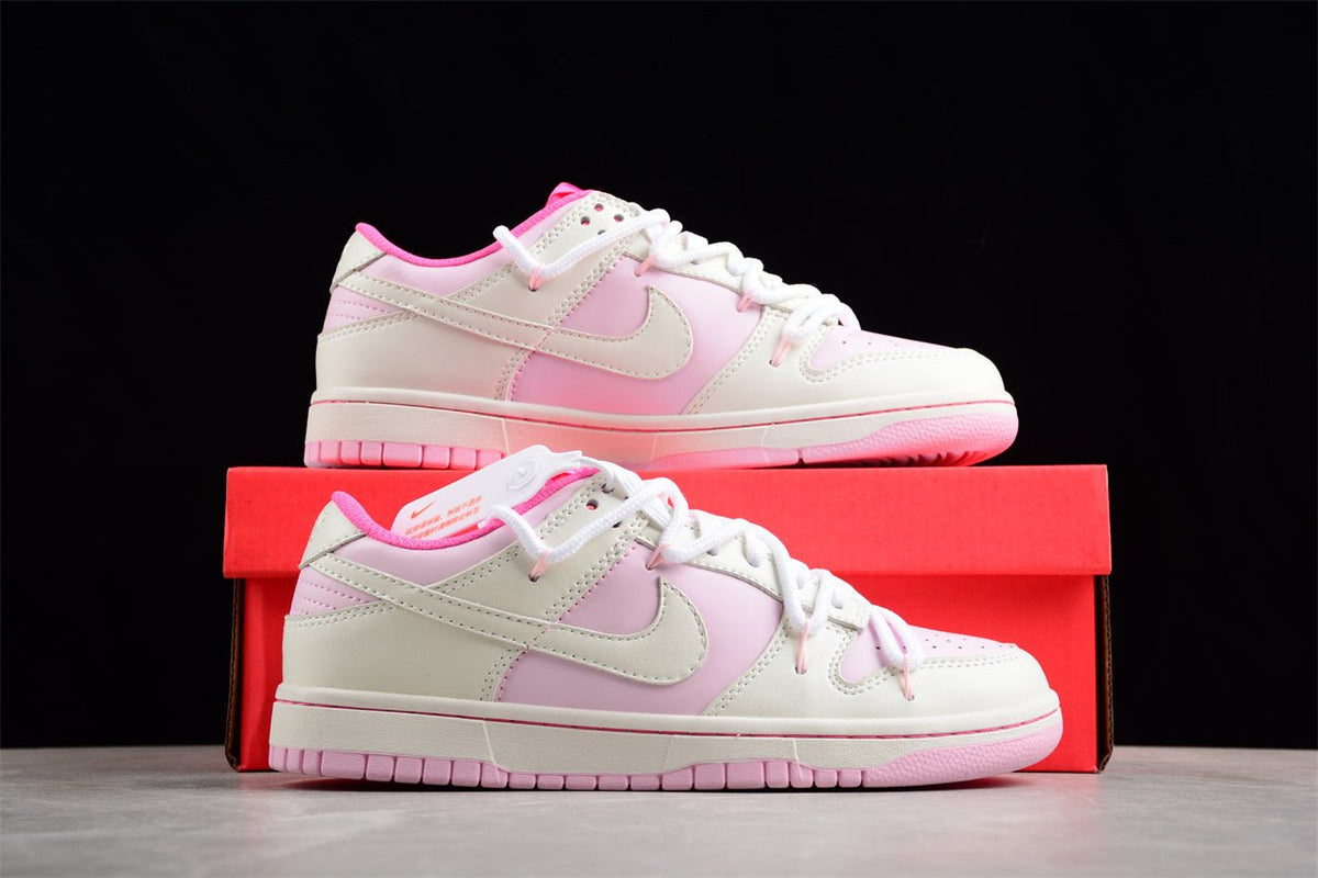 Essenza Rosa Dunk Low White / Pastel Pink | sapatilhas Sole Rua