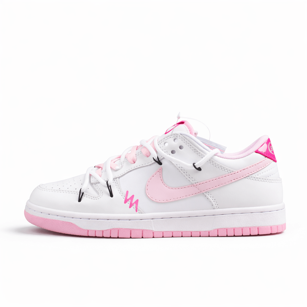 Essenza Rosa Dunk Low White / Pink / Black | sapatilhas Sole Rua