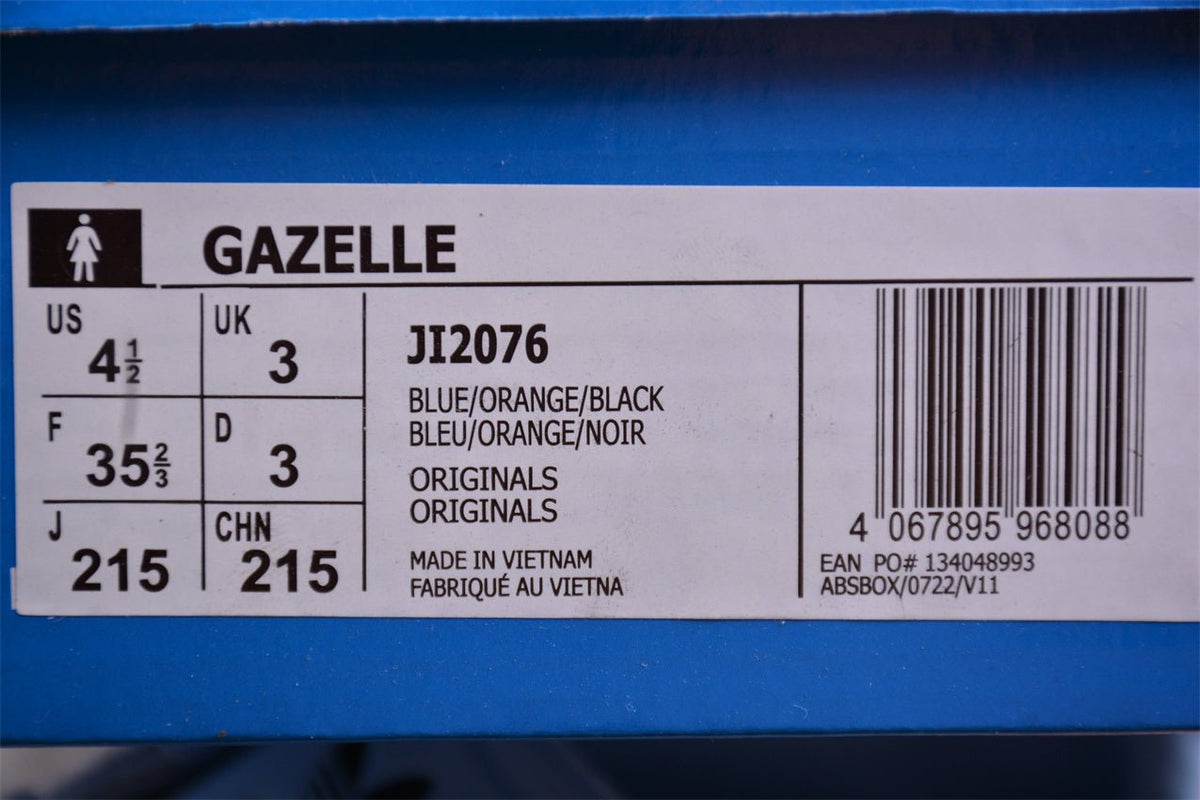 Fabrika Supply Gazelle Sky Blue / Black / Orange | sapatilhas Sole Rua