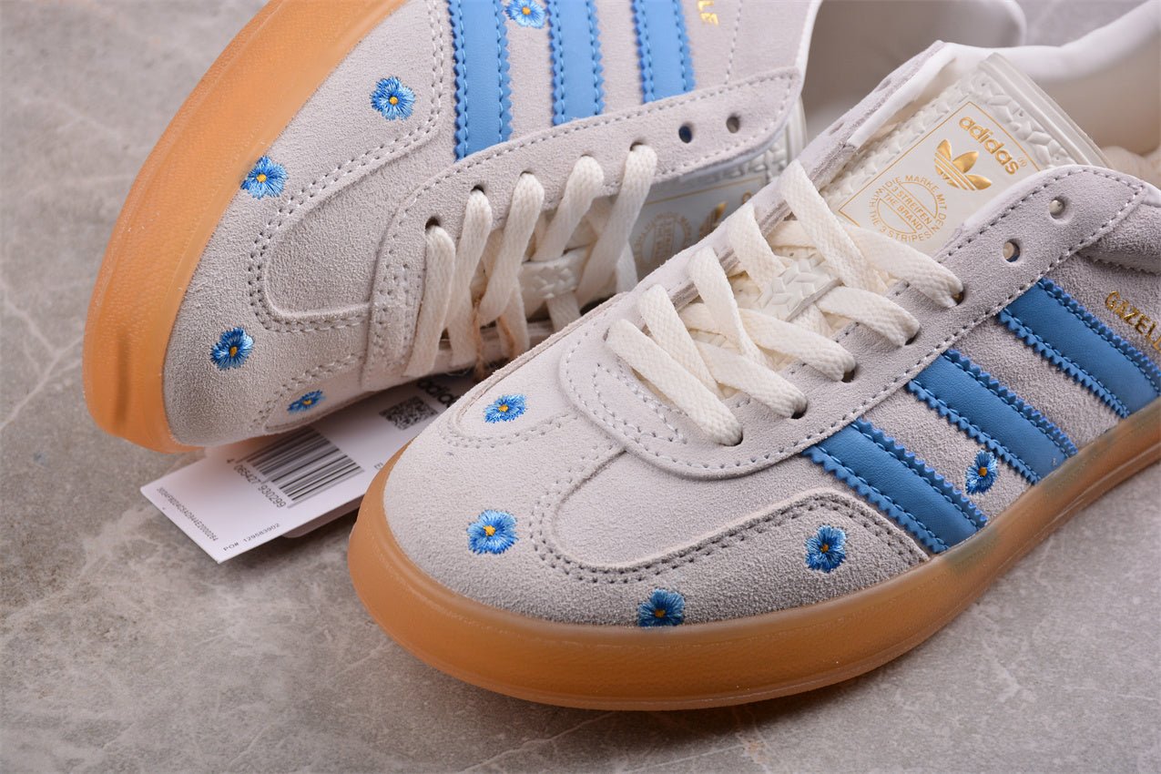Fabrika Supply Gazelle White / Sky Blue Floral | sapatilhas Sole Rua