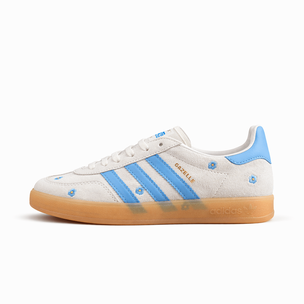 Fabrika Supply Gazelle White / Sky Blue Floral | sapatilhas Sole Rua