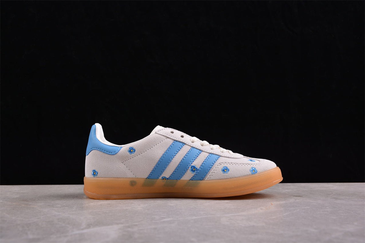 Fabrika Supply Gazelle White / Sky Blue Floral | sapatilhas Sole Rua