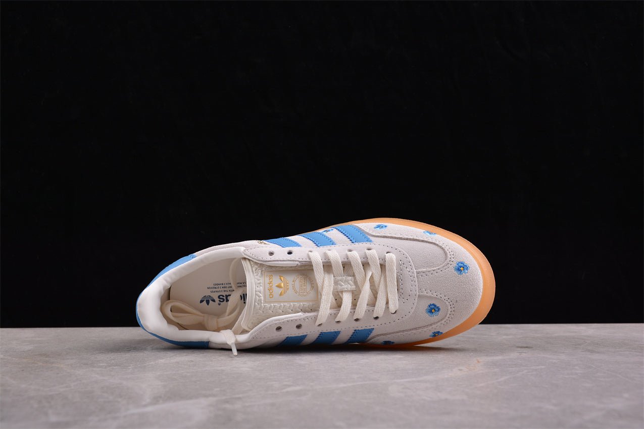 Fabrika Supply Gazelle White / Sky Blue Floral | sapatilhas Sole Rua