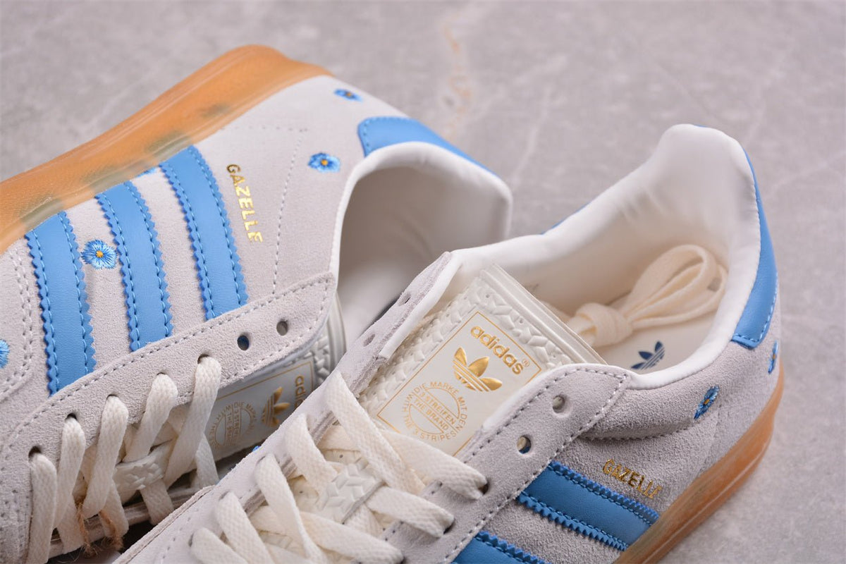 Fabrika Supply Gazelle White / Sky Blue Floral | sapatilhas Sole Rua