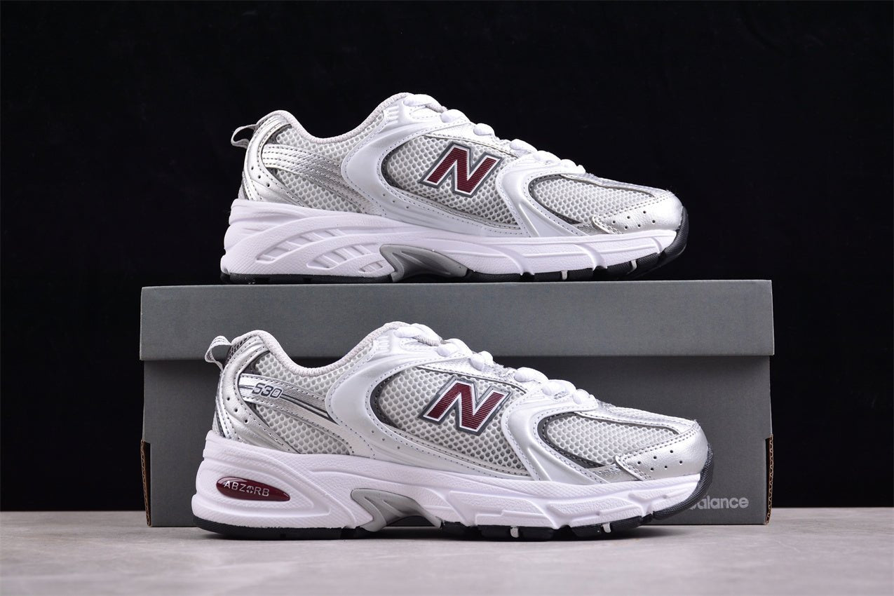 Essenza Rosa NB 530 Silver / Burgundy | sapatilhas Sole Rua