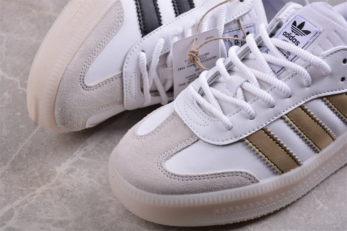 Fabrika Supply Samba XLG Platform White / Black / Gold | sapatilhas Sole Rua