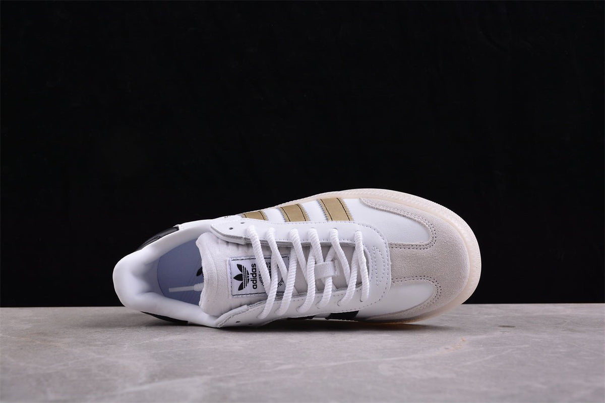 Fabrika Supply Samba XLG Platform White / Black / Gold | sapatilhas Sole Rua