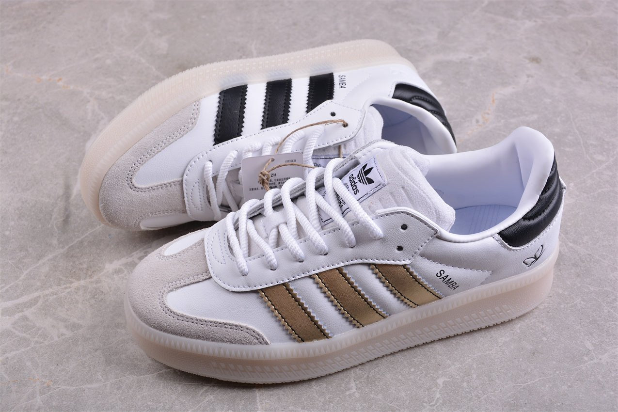 Fabrika Supply Samba XLG Platform White / Black / Gold | sapatilhas Sole Rua